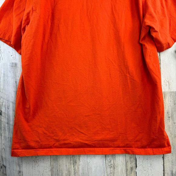 Carhartt One Pocket Orange T-shirt Men's Size Large Original Fit Work Safety - Picture 6 of 9